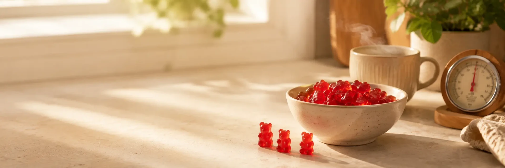 Creatine gummies left near a warm window sill