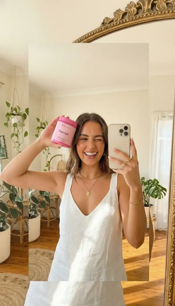 Customer embracing her microbiome wellness journey